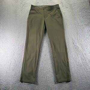 FLX Pant Men's 30x30 Green Polyester Straight Golf Sports Athletic Performance